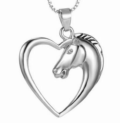 Collier Coeur Cheval Fille