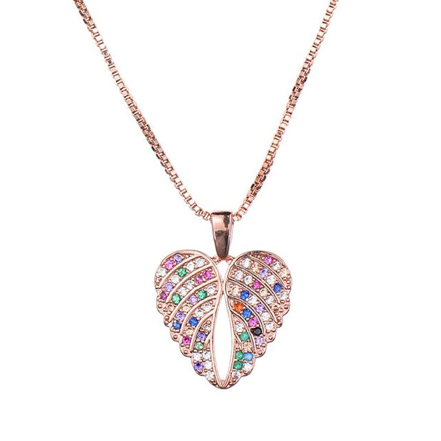 Collier Coeur Ailes D'Ange
