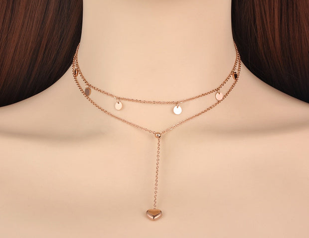 Collier Coeur 2 Chaines