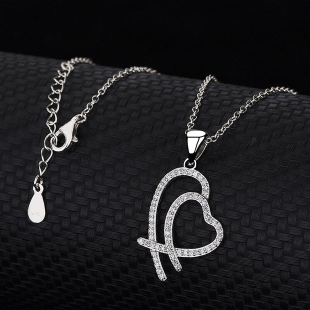 Collier Coeur Glamour (Argent)