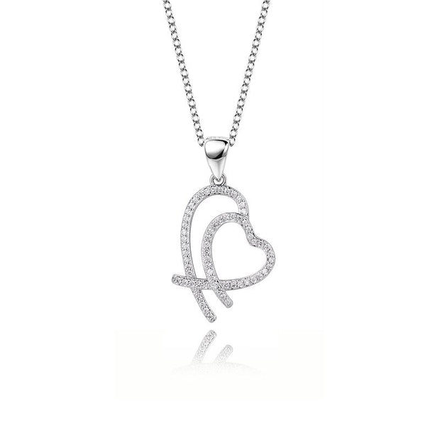 Collier Coeur Glamour (Argent)